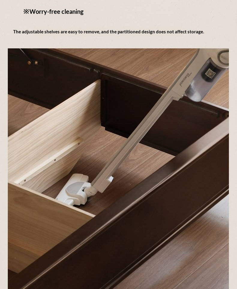 Poplar Solid Wood Box Bed — American Style Vintage with Soft Backrest