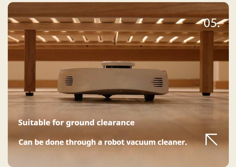 Cherry Solid Wood Bed — Retro Style with Genuine Leather Upholstery