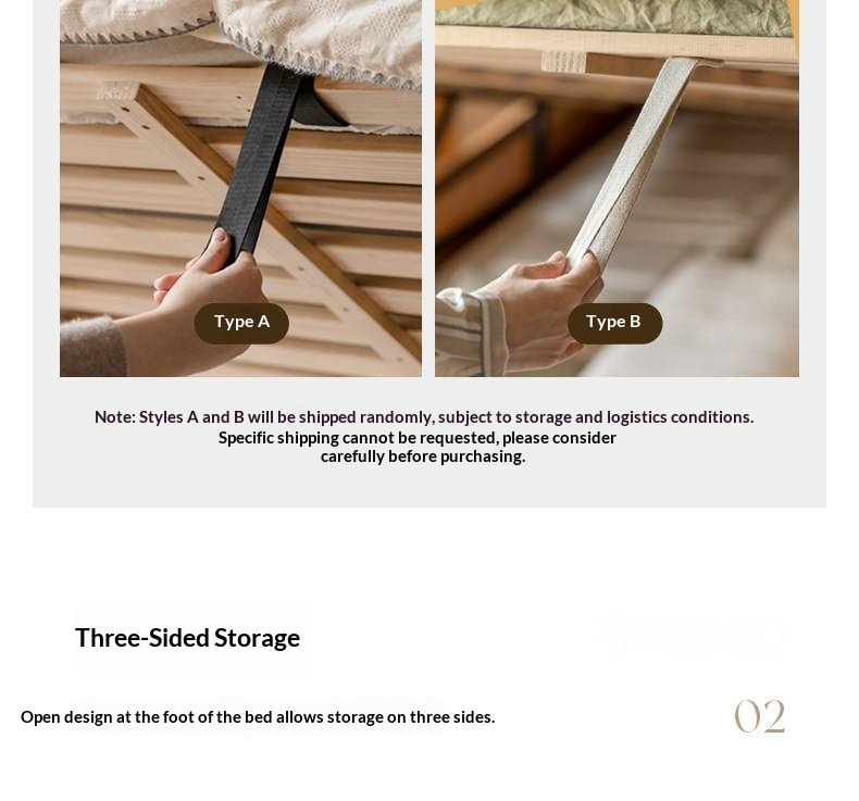 Black Walnut Solid Wood Box Bed — Luxury Multifunctional Storage Bed