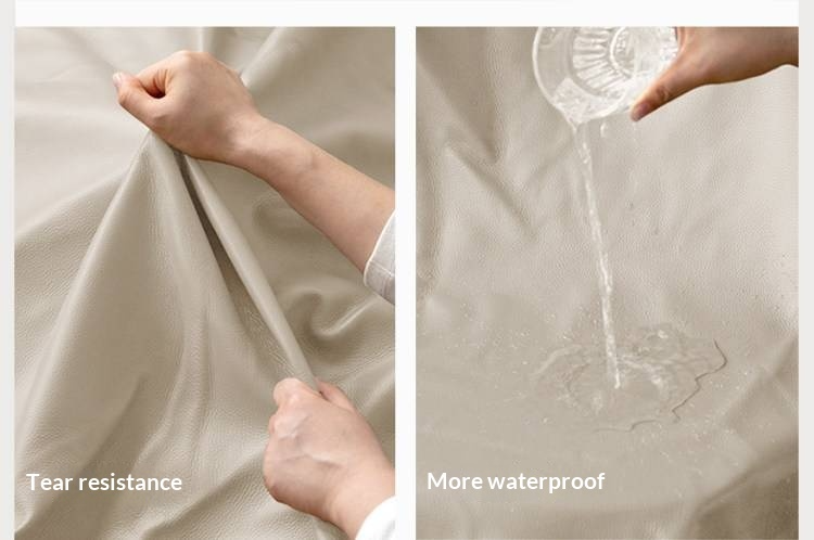 Ash Solid Wood Floating Bed — Modern Minimalist, Genuine Leather Upholstery