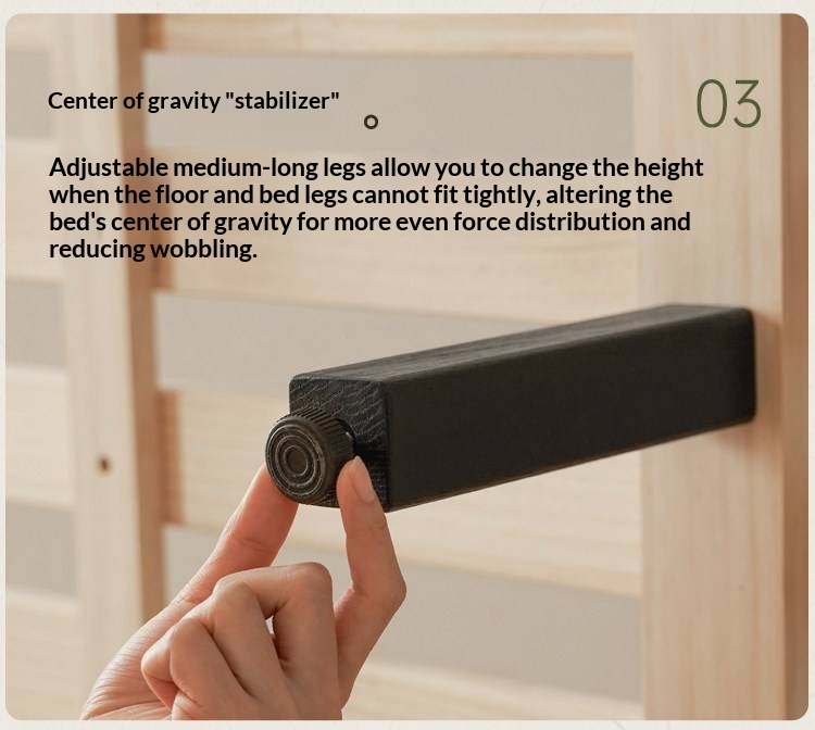 Oak Solid Wood Bed — Black Slab Rattan Vintage Style Bed