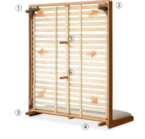 Cherry, Pine, Beech Solid Wood Bed Retro Vintage