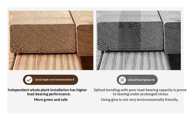 Genuine Leather Upholstered Double Bed in Solid Wood Frame