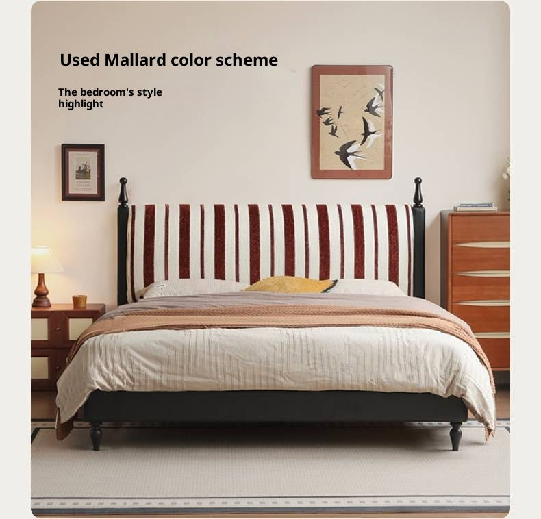 Fabric Soft Bed, American Vintage Retro Style