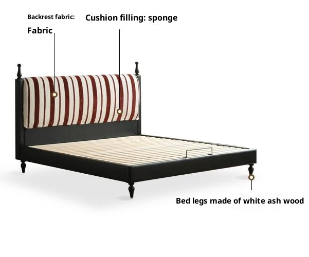 Fabric Soft Bed, American Vintage Retro Style