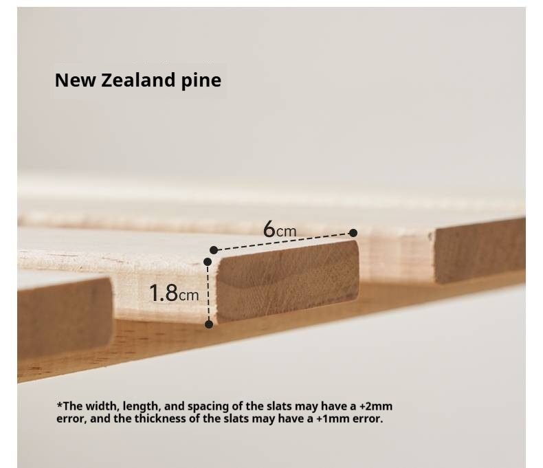 Ash Solid Wood Large Slab Bed Modern Minimalist