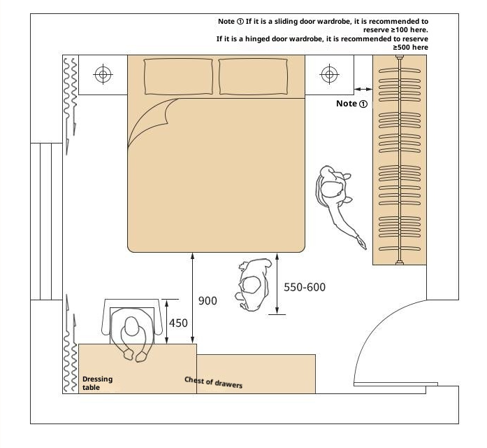 Fabric Soft Bed, American Vintage Retro Style