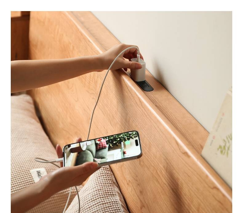 Cherry Solid Wood High-Pressure Box Bed