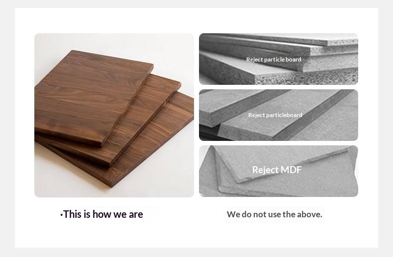 Black Walnut, Sandalwood Solid Wood Bed — Genuine Leather Upholstered, Simple Luxury Design