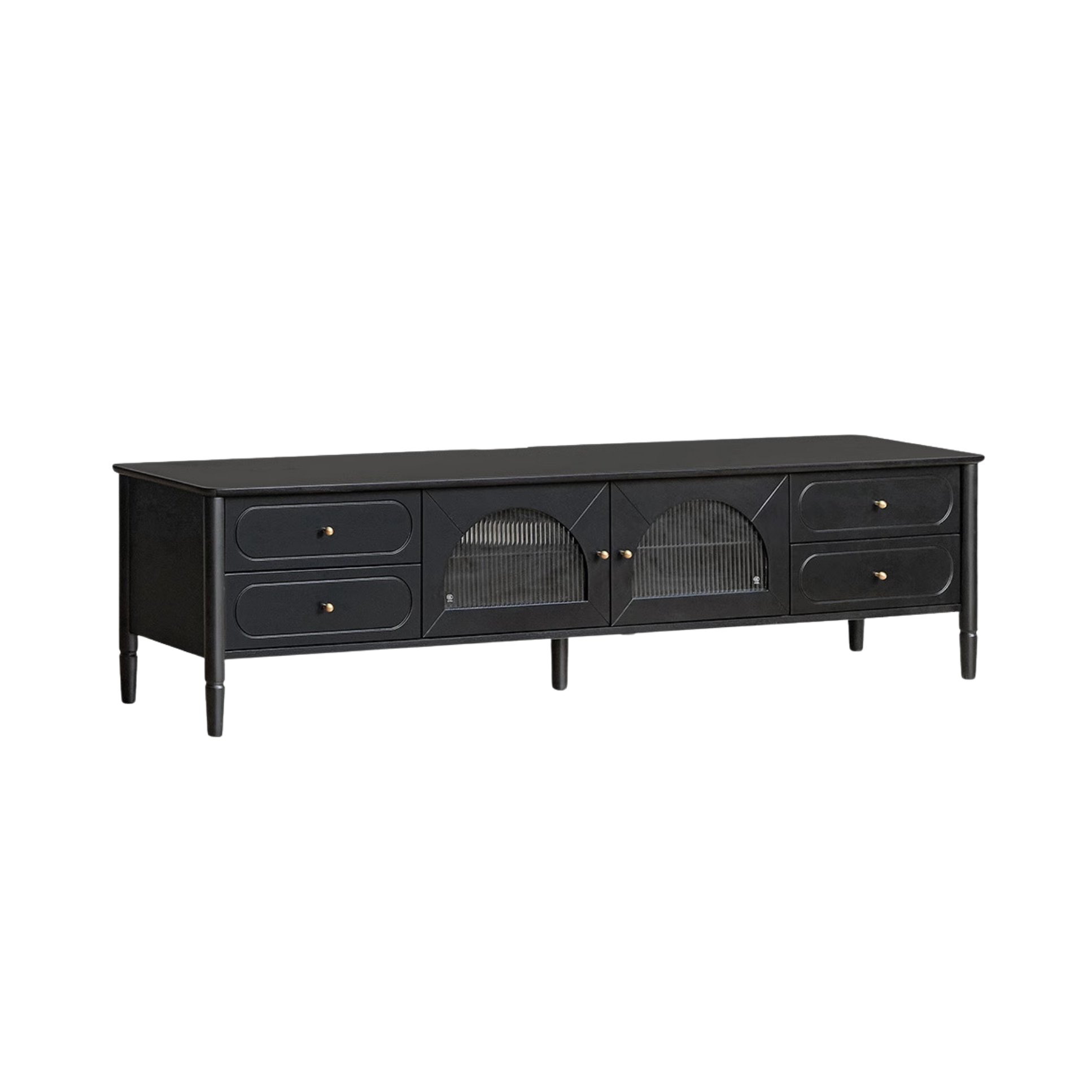 Solid Rubberwood, Oak Solid Wood Scandinavian TV Stand