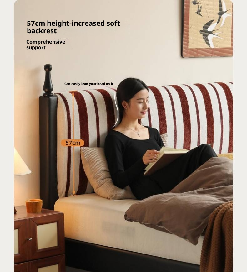 Fabric Soft Bed, American Vintage Retro Style