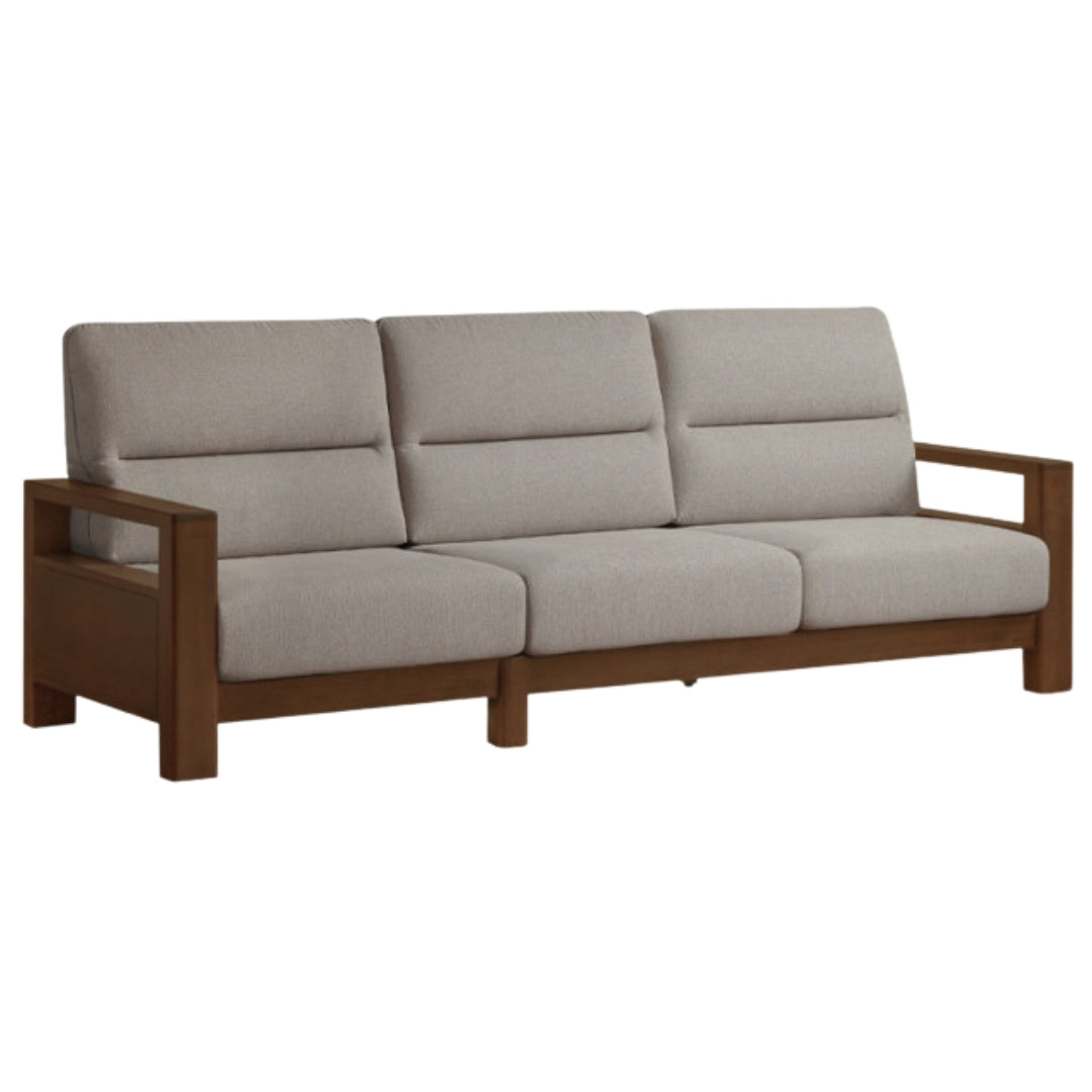 Sandalwood Solid Wood Fabric Sofa