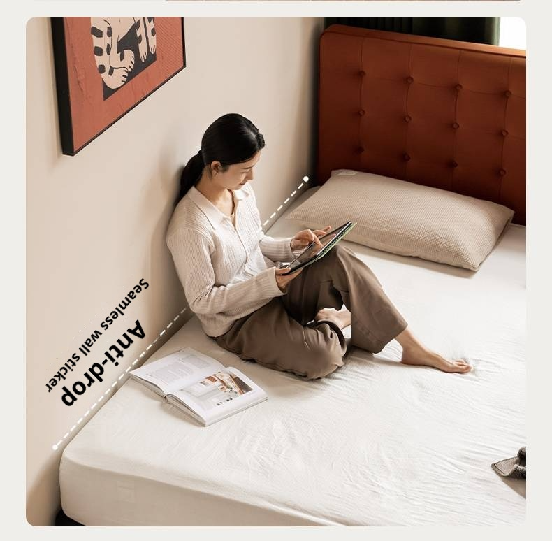 Fabric Velvet Soft Bed Bauhaus Vintage Style