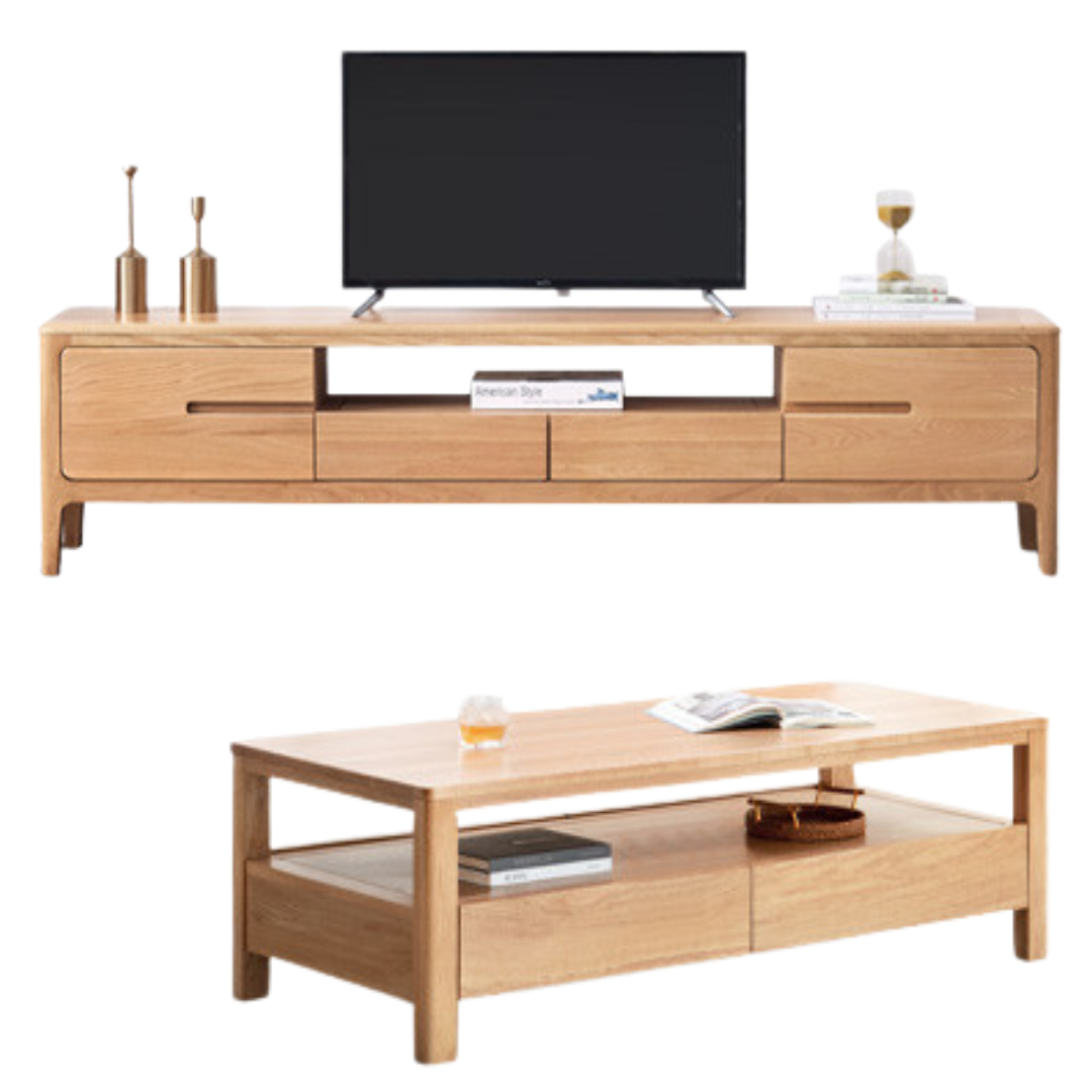 Oak Solid Wood TV Stand: