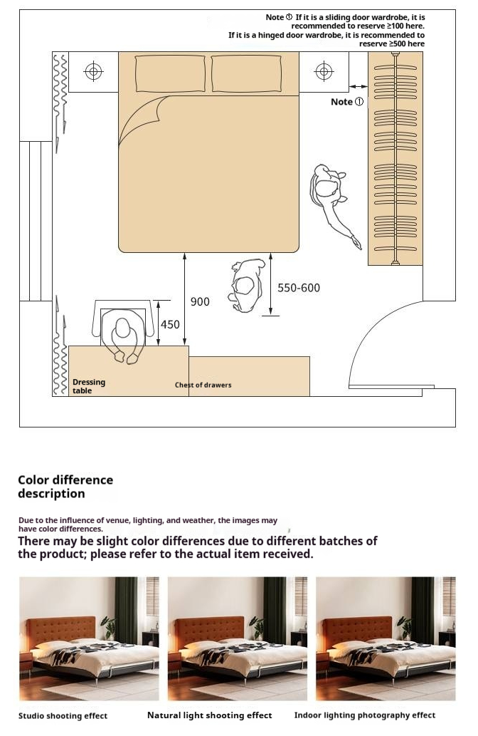 Fabric Velvet Soft Bed Bauhaus Vintage Style