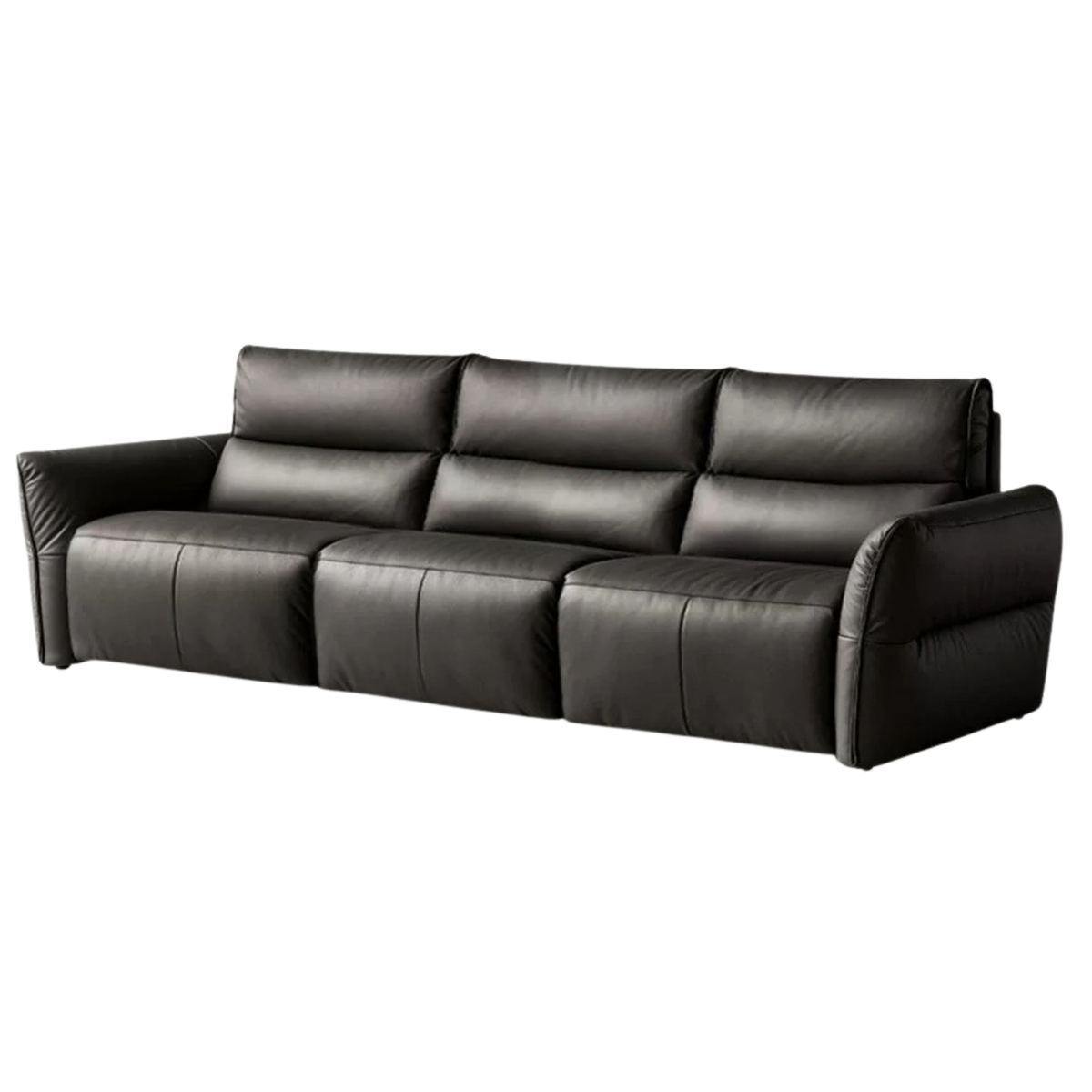 Genuine Leather Sofa Italian Light Luxury Tofu Block Sofa