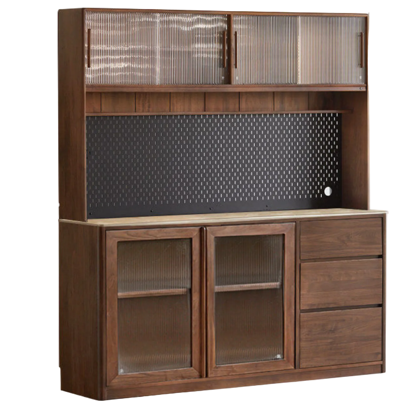 Black Walnut Solid Wood Sideboard Hole Storage