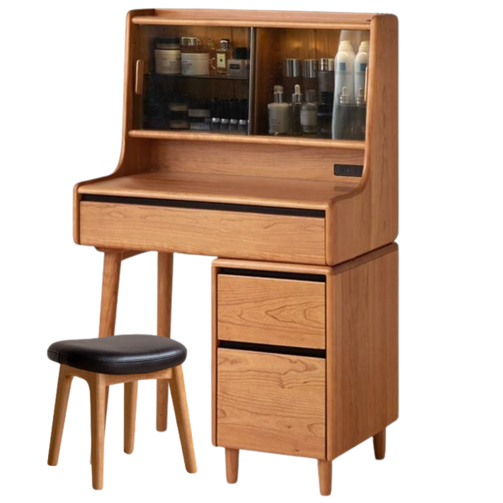 Cherry Solid Wood Multifunctional Vanity Table