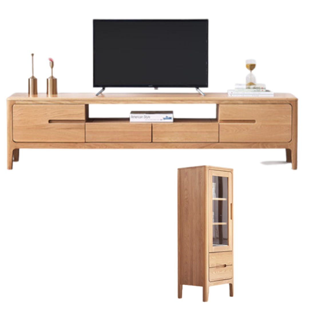 Oak Solid Wood TV Stand: