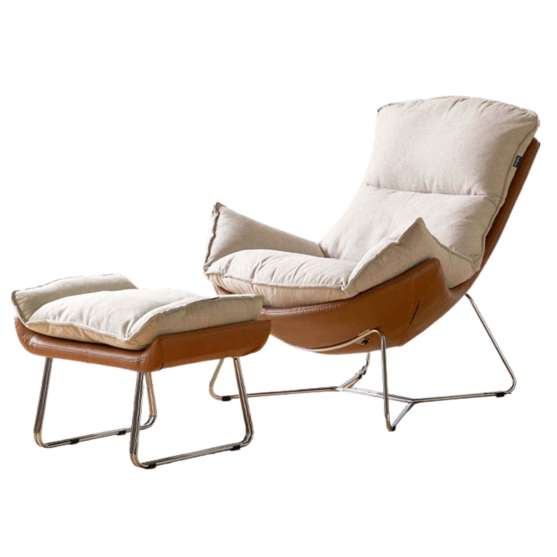 Fabric Eggshell Modern Chair