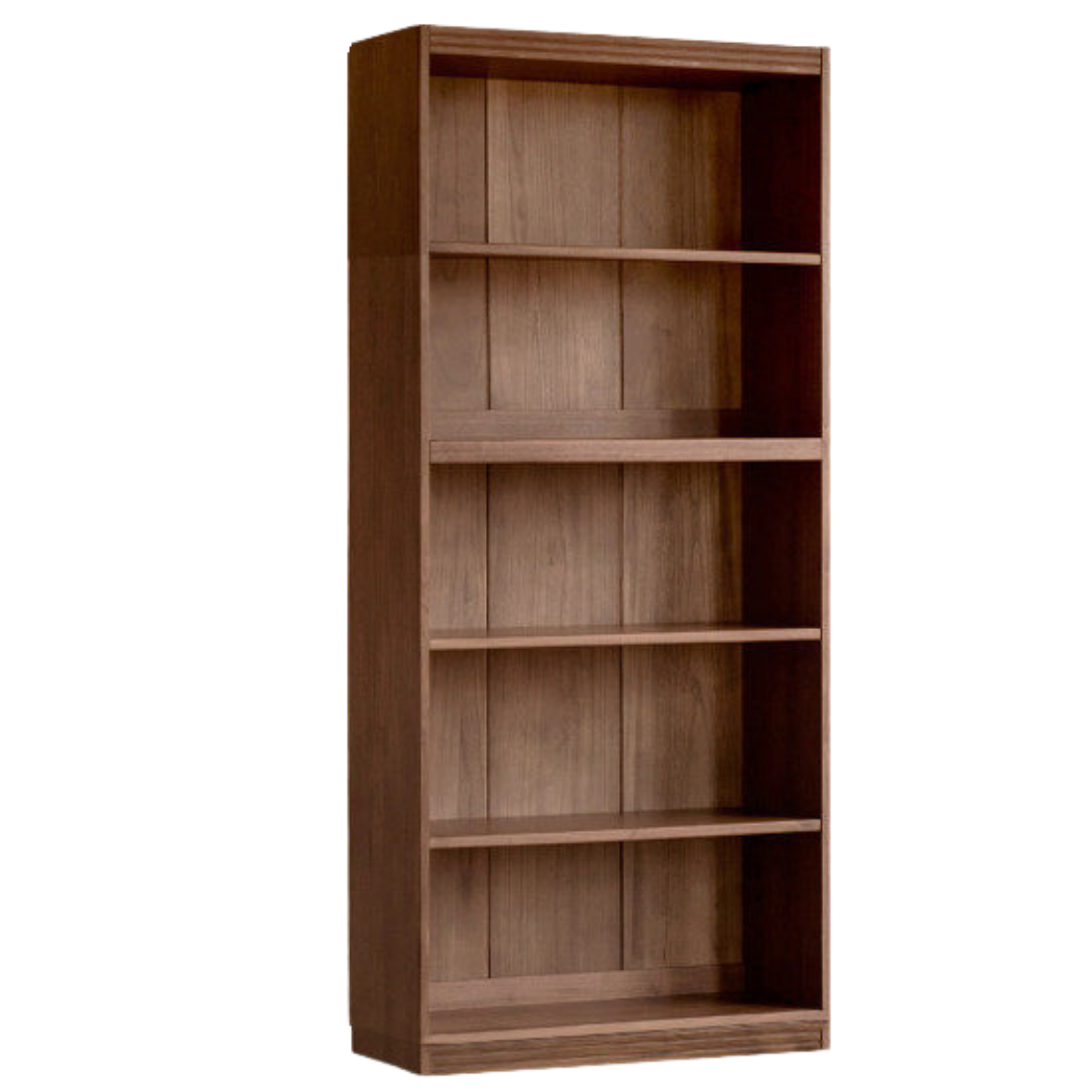 Solid Longan Hardwood, Ash Solid Wood Bookcase with Floor-to-Deck and Wall-Mounted Display Cabinet
