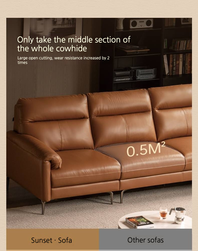 Genuine Leather Italian Normcore Modern Sofa
