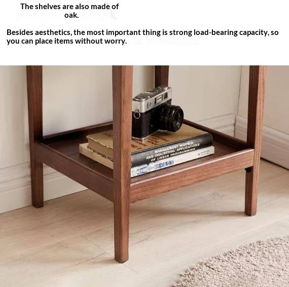 Black Walnut, Solid Rubberwood, Oak Solid Wood Side Table