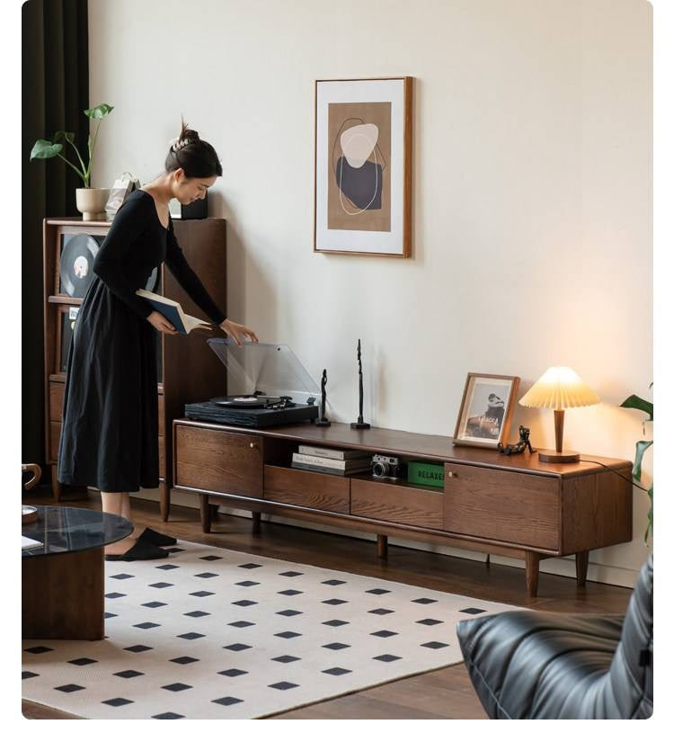 Oak Solid Wood Nordic Modern TV Stand