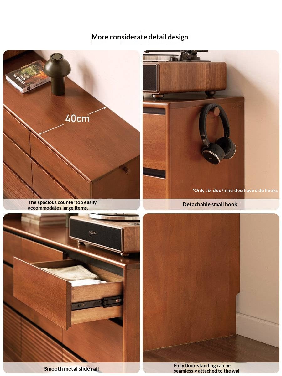 Tulipwood, Poplar Solid Wood Retro Style Drawers