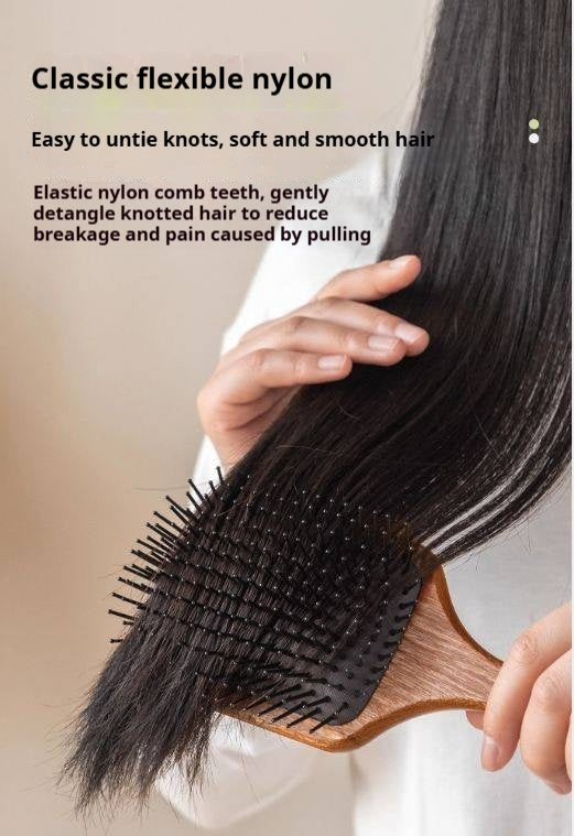 Nordic Beech Solid Wood Hair Care Cushion Comb