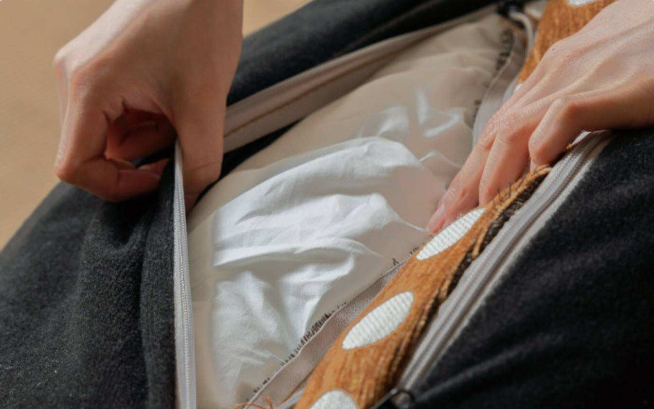 Fabric medieval style rocking chair