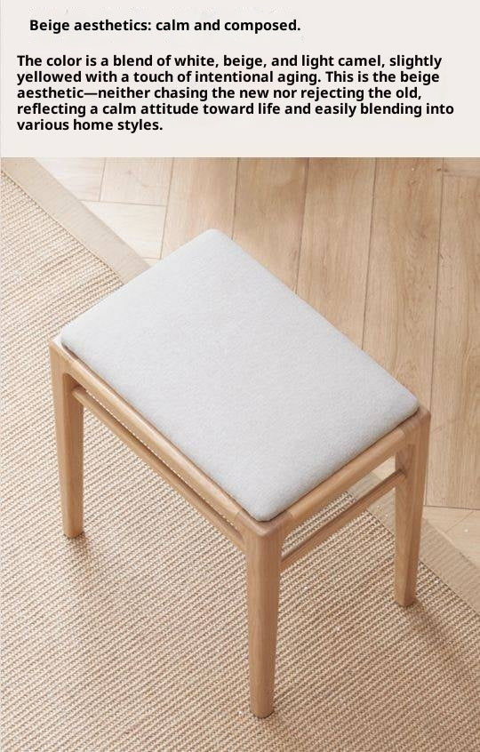 Ash Solid Wood Light Luxury Modern Makeup Stool