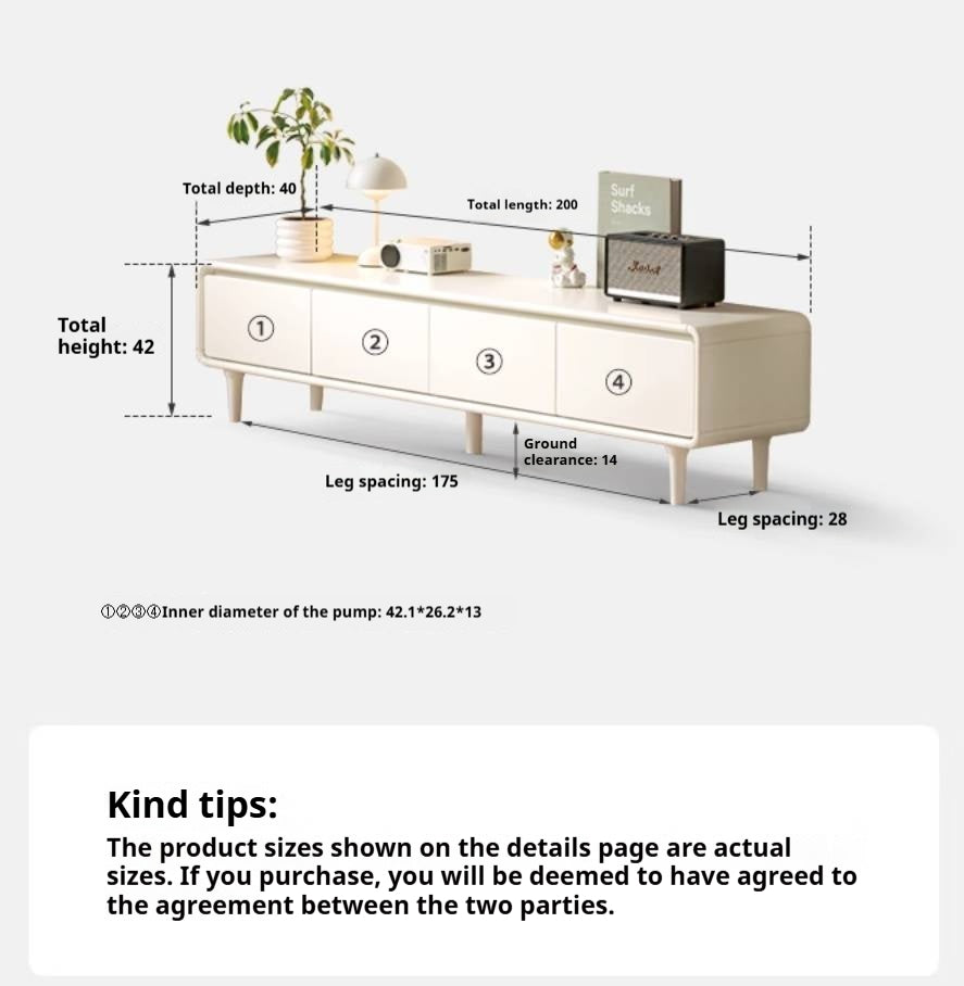 Poplar Solid Wood French Cream Style TV Cabinet.