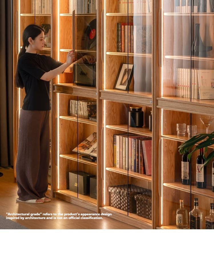 Oak Solid Wood Modern Bookcase