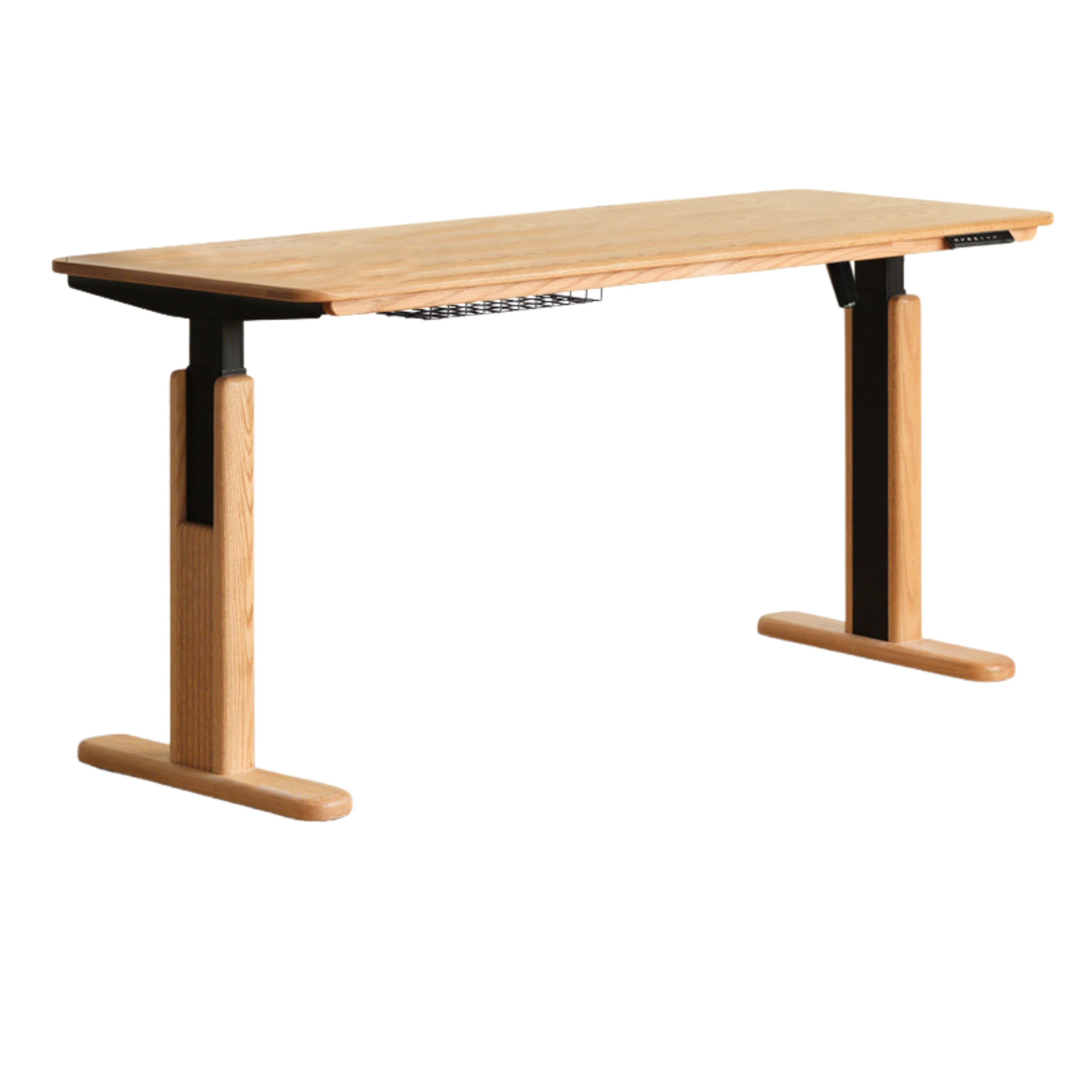 Oak Solid Wood Electric Lift Desk