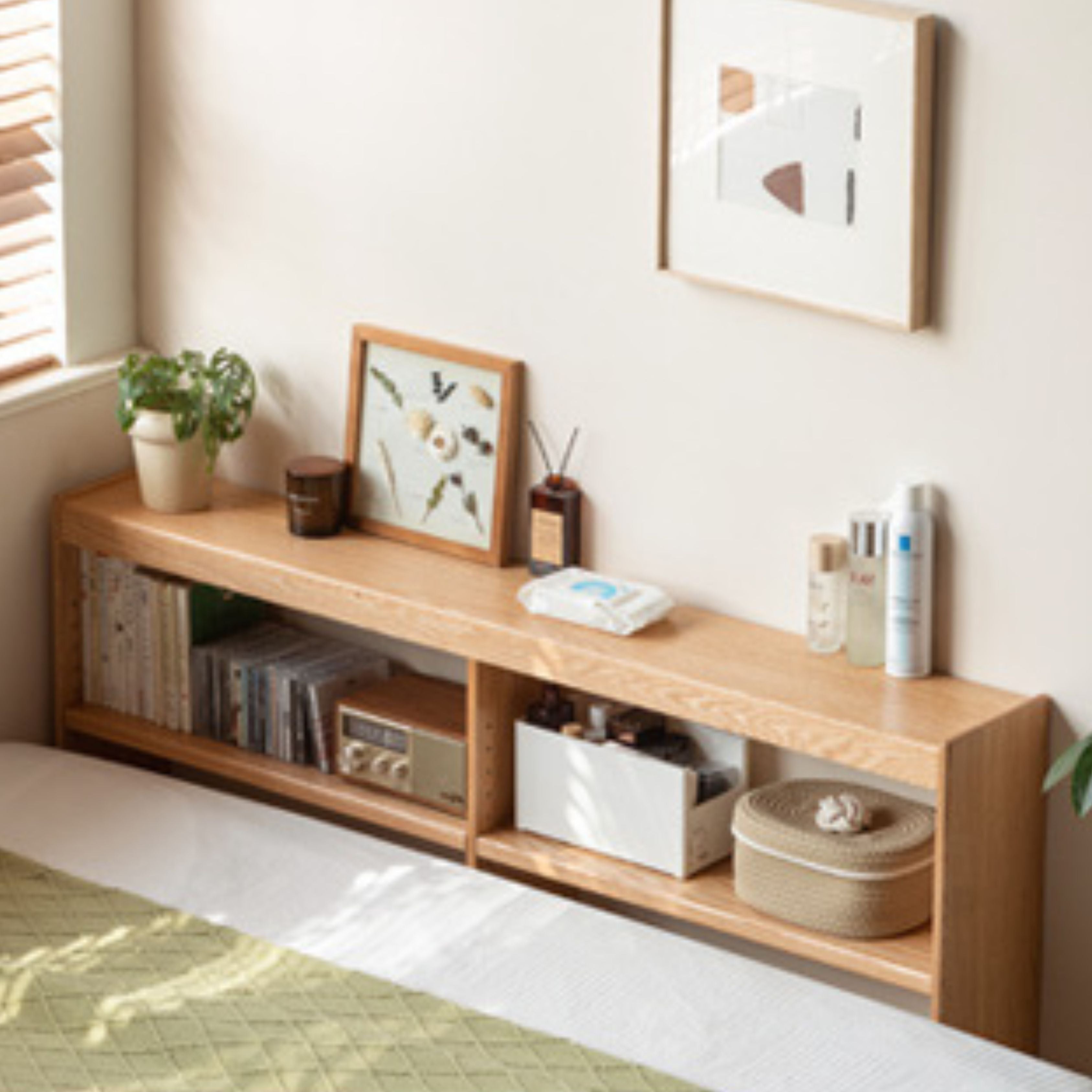 Oak Solid Wood Ultra-narrow Storage Rack