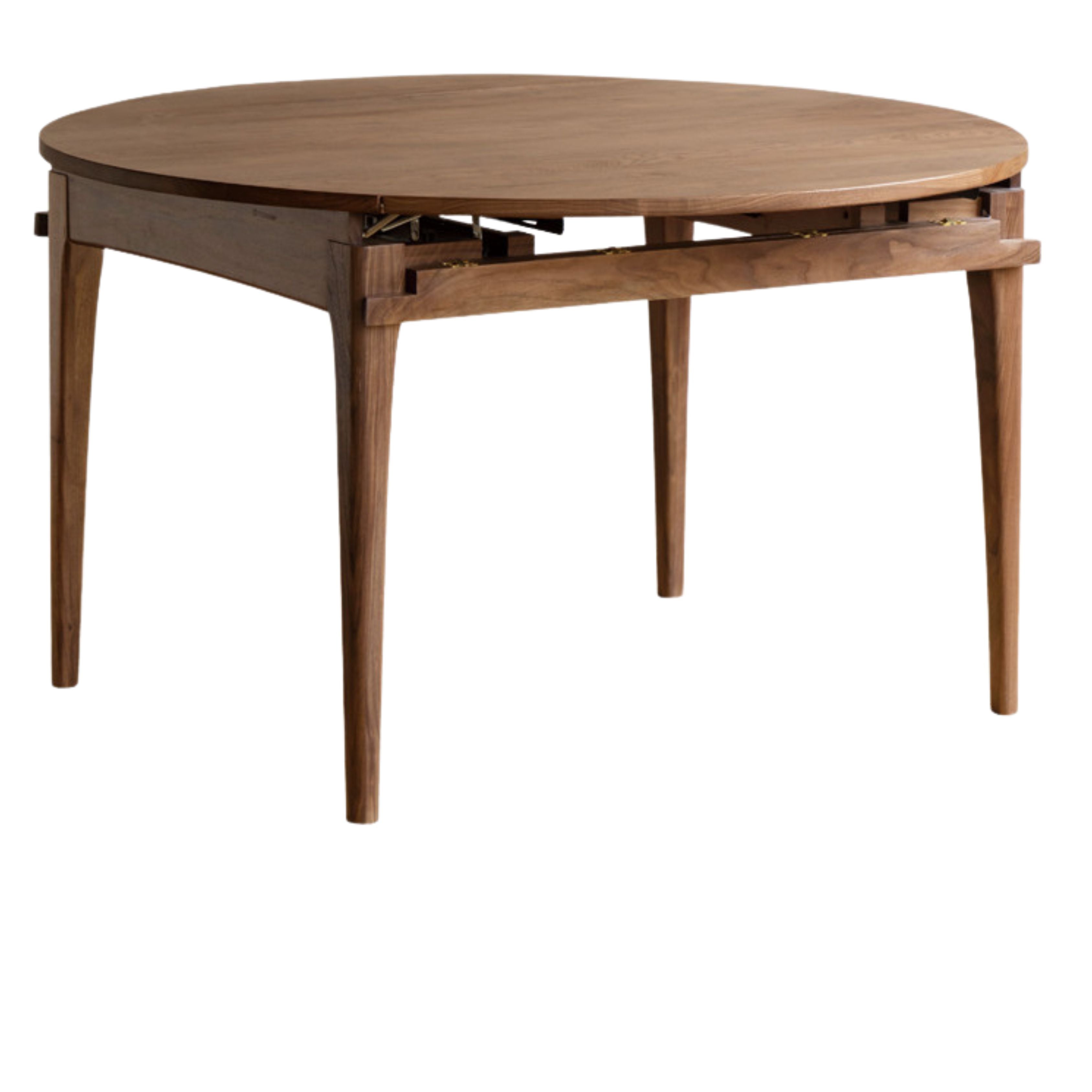 Black Walnut, Oak Solid Wood Modern Folding Dining Table