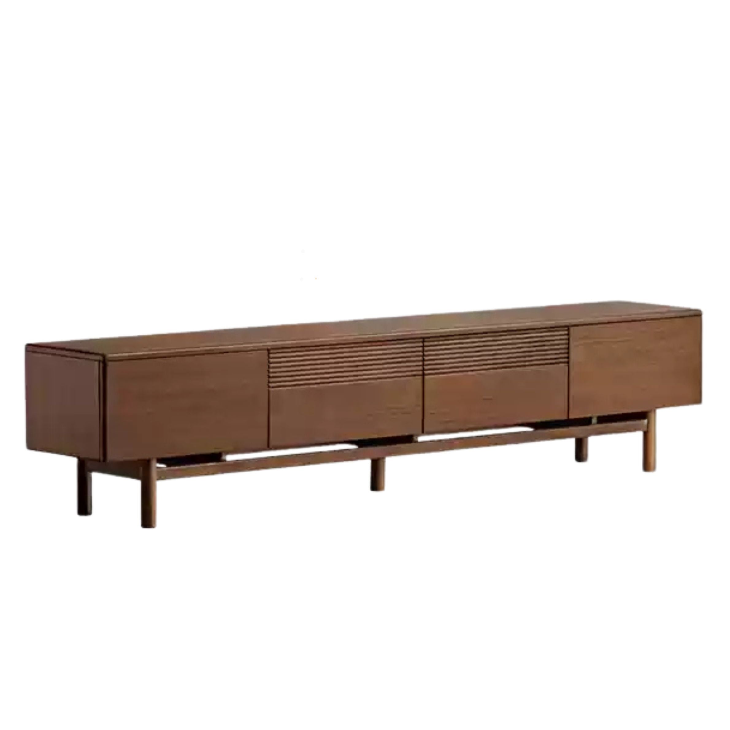 Black Walnut, Oak Solid Wood Floor TV Cabinet