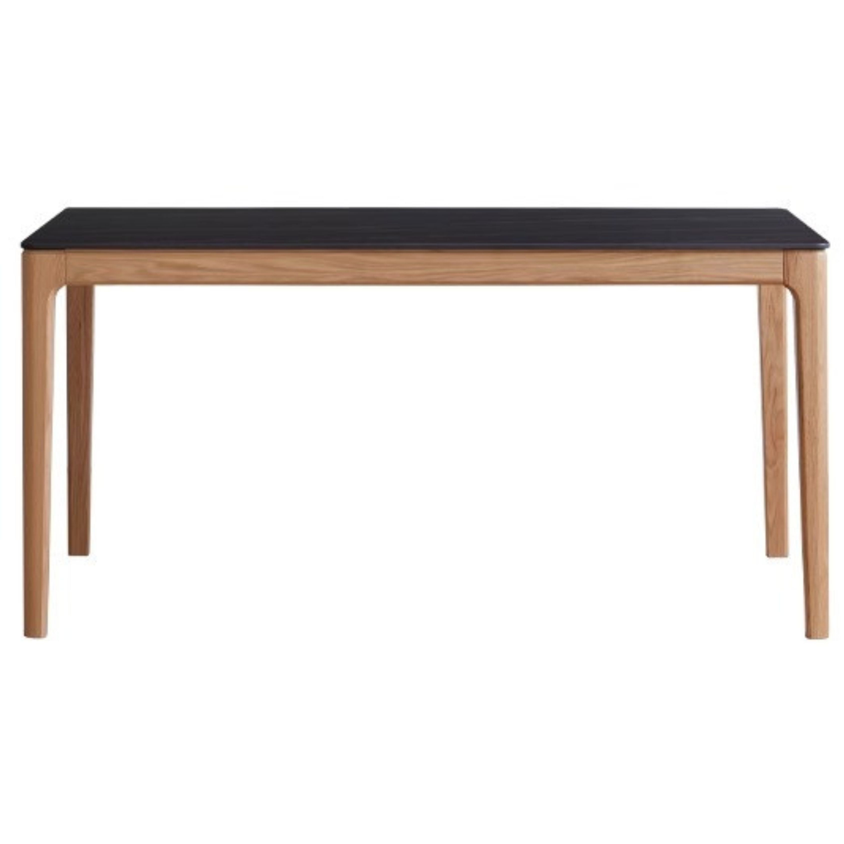 Oak, Ash Solid Wood Dining Table With Rock Slab Surface