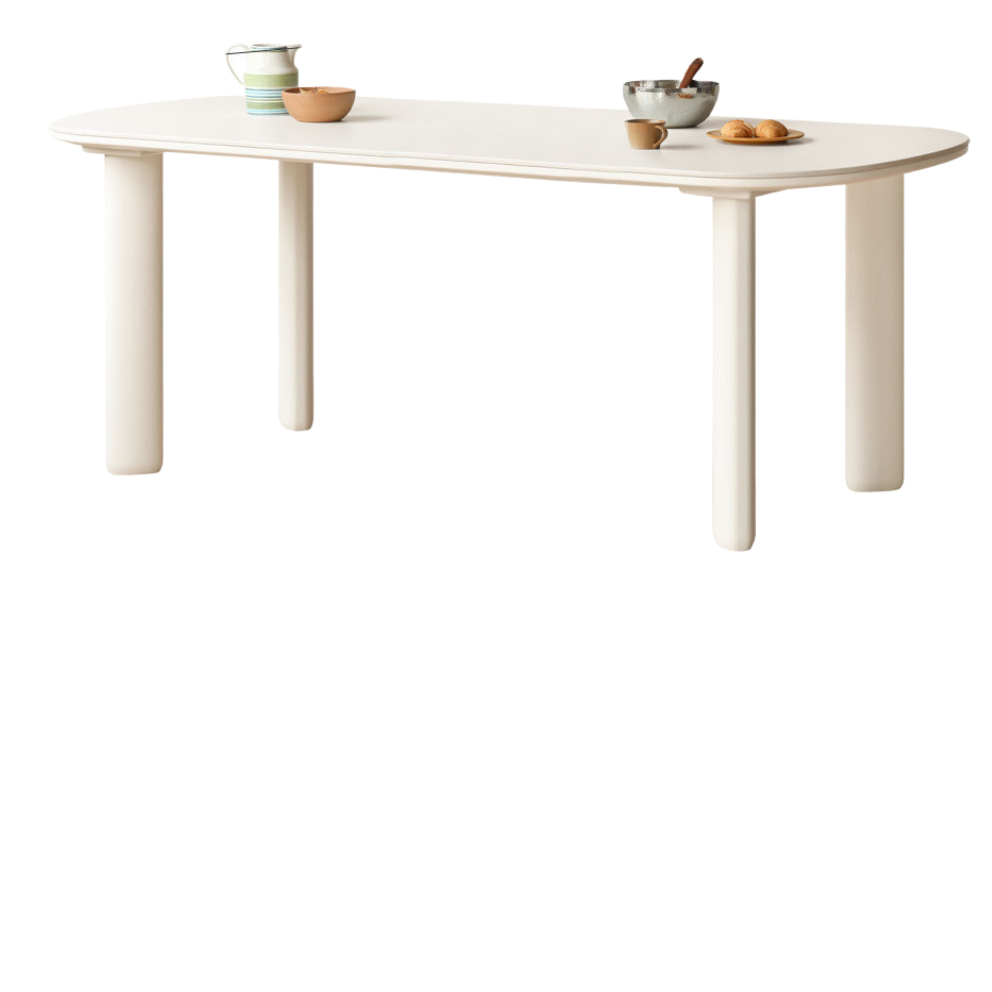 Poplar Solid Wood Rock Plated Oval Dining Table