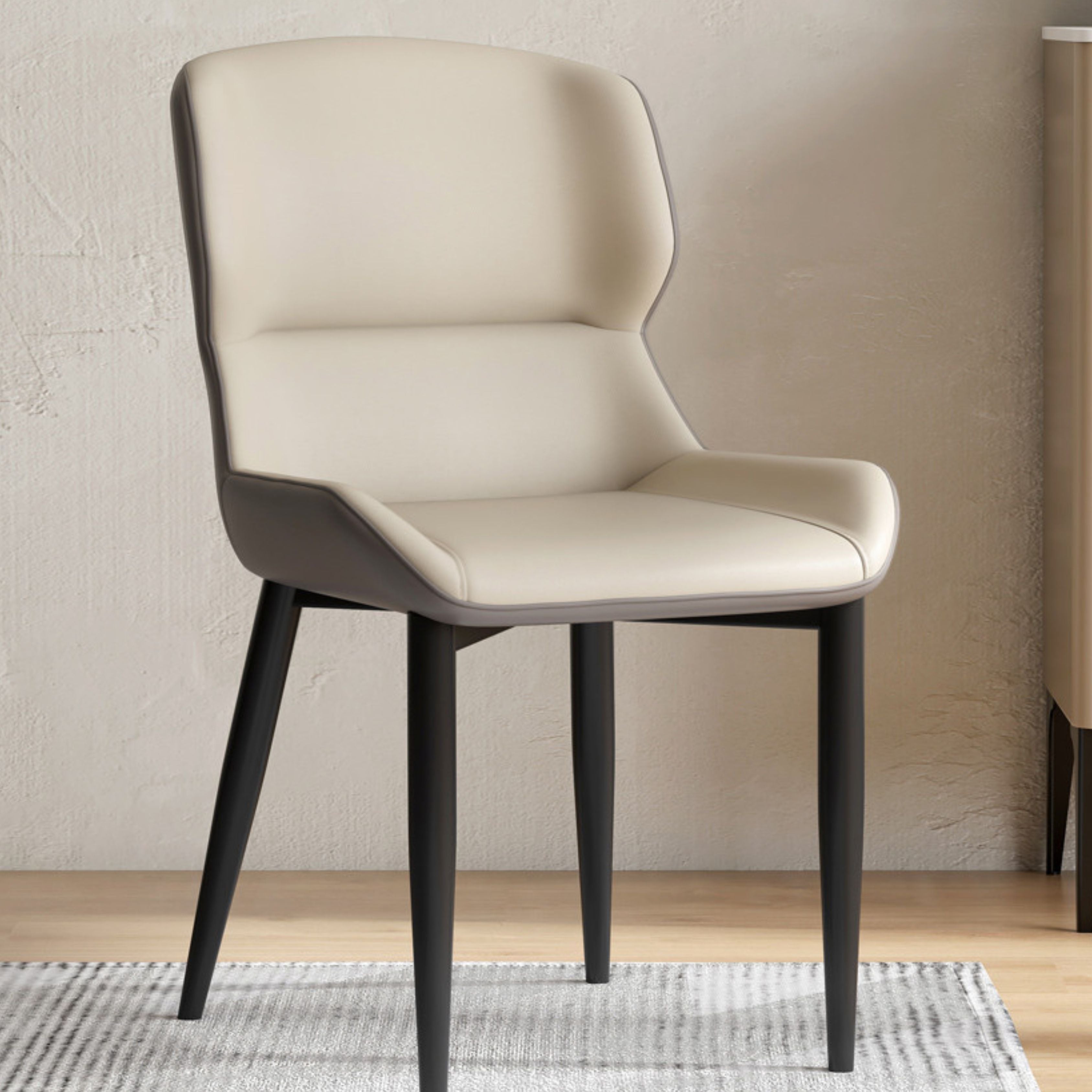 Organic Leather 4 pcs set-Chair Light Luxury