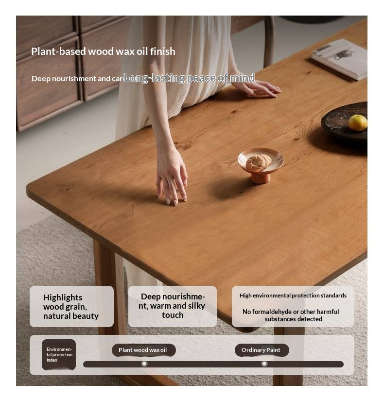 White Oak Solid Wood Antique Rectangular Dining Table