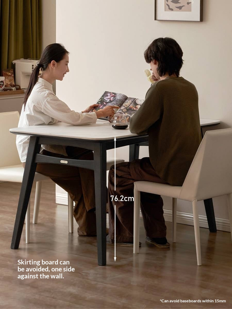 Oak Solid Wood Slate Luxury Dining Table