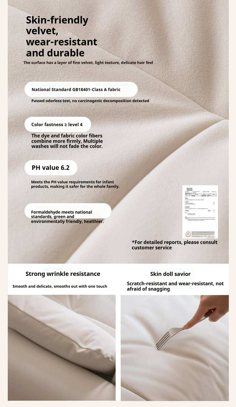 Fabric Soft Bed White Cream Style