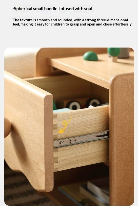 Beech Solid Wood Kids Nightstand