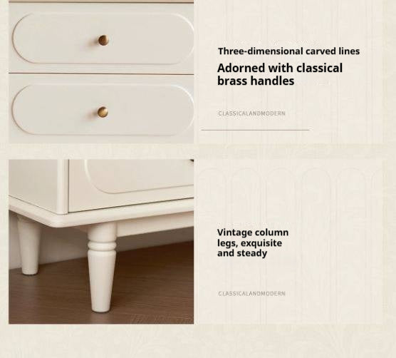 Solid RubberWood French Country TV Console with Arched Glass Doors