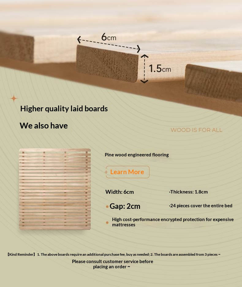 Cherry Solid Wood Modern Minimalist Storage Box Bed with Suspension Design