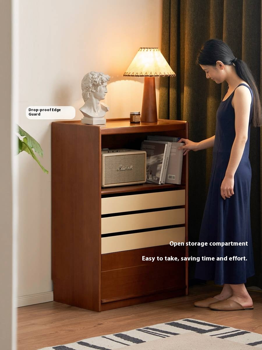 Poplar Solid Wood Antique Style Side Cabinet