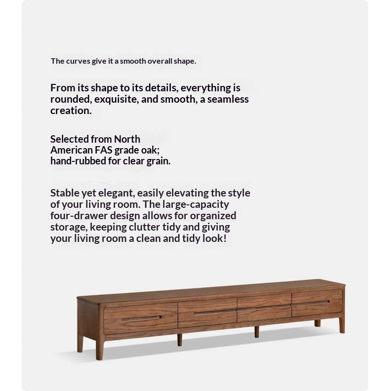 Oak Solid Wood Nordic TV Cabinet.