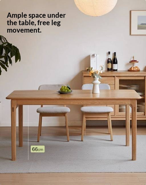 Oak Solid Wood Modern Minimalist Long Dining Table